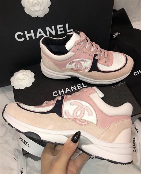 chanel tennis shoes white and pink|Chanel tennis shoes on sale.